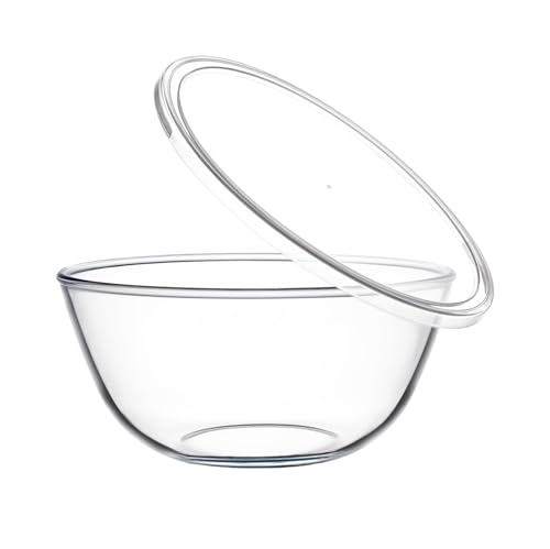 CGNWEEPS 4.7QT Large Glass Mixing Bowl with White...