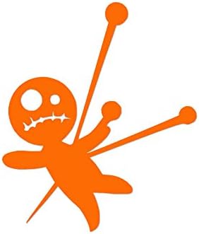 Miniatura 3 de Voodoo Doll - Calcomanía de vinilo - 5.75 x 6.75 pulgadas - Giro rojo del motor