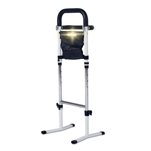 Umelee Ayuda para Levantarse y Sentarse para Personas Mayores, Altura Ajustable en 5 Marchas, Asistencia en la Cama/Sofá/Inodoro, con Bolsillo y Sensor de Luz, Capacidad Máxima de Carga 150 kg