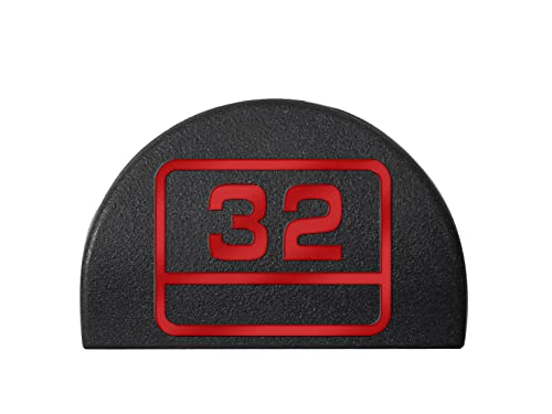 NDZ Performance JP1 Grip Plug for Glock 17 19 21 22 23 24 31 32 34 35 38 Gen 1-3 in 9mm .40 .357 10mm .45 ACP Color Filled Laser Engraved in Red - G Square Model 32
