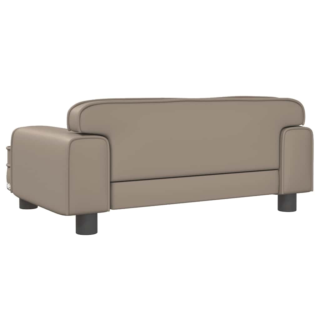 Hothingwell Hundesofa aus Kiefernholz, 70 x 45 x 30 cm, Hundebett aus Kunstleder mit dickem Schaumstoff, robuster Rahmen aus massivem Kiefernholz, wasserdichte Beschichtung, leicht zu reinigen