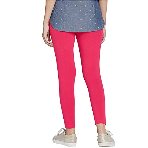 Image of GO COLORS Soft Cotton Stretch Cropped Leggings for Women | Breathable, Mid Rise