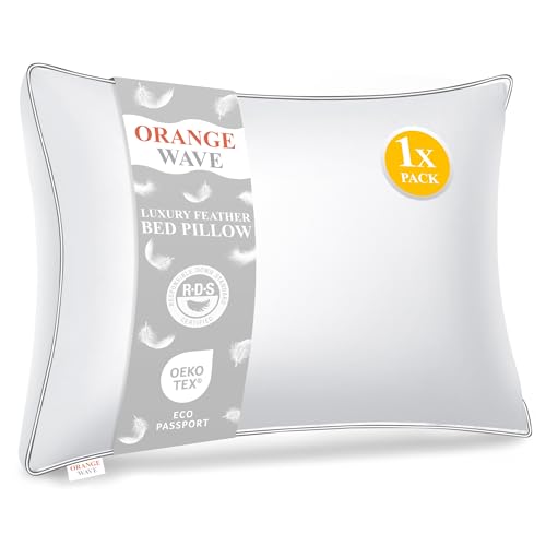 Feather Pillow 48x74 Premium Duck Feather and Down Luxury Holtel Bed Pillow