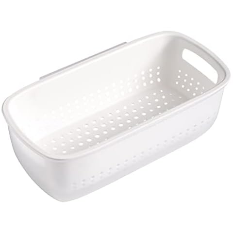 Luxshiny Kitchen Colander Bowl Set Fruit Vegetable Washing Bowl Berry Strainer Detachable Colander Baskets with Handle for Home White Cover