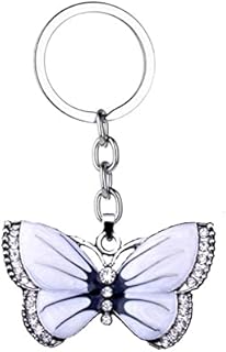 Butterfly Key Chains Crystal Keychain Butterfly Key Chains Pendant Key Ring Car Key Buckle Wallet Hanging Keyring Ornaments Charm Jewelry Keychains Gift for Women Girls