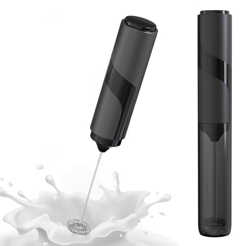 Milk Frother Handheld with Cover- 15-Second Silent Drink Mixer Wand