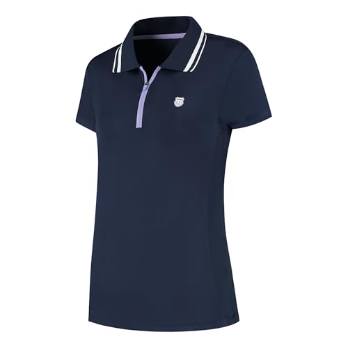 Polo de tennis de performance féminin K-Swiss Hypercourt Polo 7 élégance marine