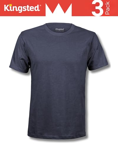 Image of Kingsted T-Shirts for Men Pack - Royally Comfortable - Super Soft Premium Fabric - Well-Crafted Classic Tee