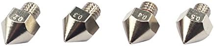 Ivelink MK8 M6 Extruder 0.2mm 0.3mm 0.4mm 0.5mm Stainess Steel Nozzle for 1.75mm Makerbot Ultimaker UM2 E3D (Pack of 4pcs)