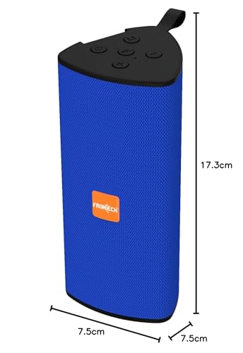 Image of FRONTECH Multimedia Speaker with FM Radio /USB /TF /and Aux Support 3 W Bluetooth Speaker / 800 mAh Battery, 1 Year Warranty (Blue- SW-0182)