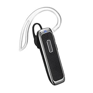 Bluetooth Headset, Hands-Free Wreless Bluetooth Earpiece with 18 Hours Playtime and Noise Cancelling Mic for iPhone Samsung Android Cell Phone Truck Driver – Black