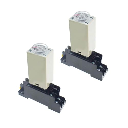 2PCS H3Y-2 12VDC 0-10 Minute 8 Pin Time Relay Adjustable Electric Delay Timer 5A AC Time Delay Relay