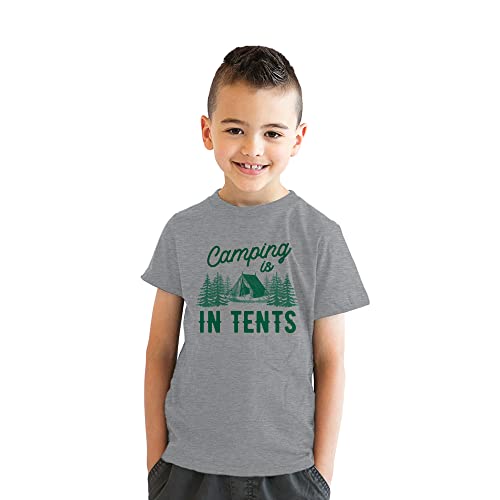 Youth Camping is in Tents T Shirt Funny Intense Outdoors Hiking Camp Tee for Kids2