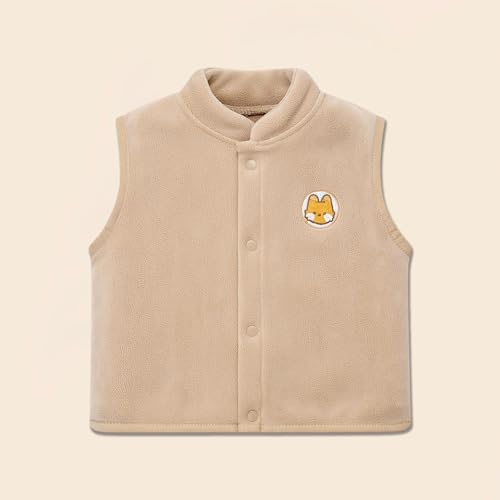 Kids Fleece Winter Vest Cute Cartoon Patterns Button Down Warm Cotton Jacket Sleeveless Fall Outwear for Boys Girls2