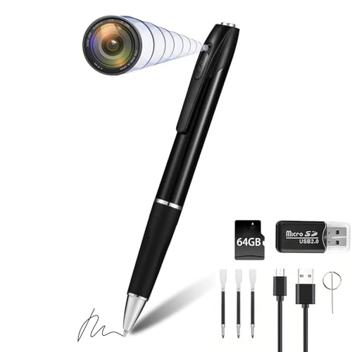 64GB Mini Hidden 1080P Camera Pen