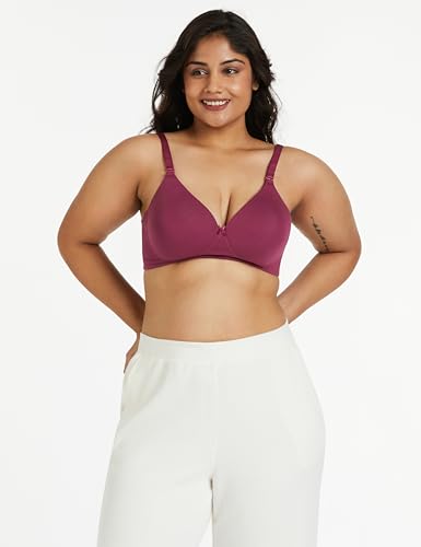 Image of Amazon Brand - Symbol Women's Cotton Stretch Padded Wire Free Medium Coverage T-Shirt Bra