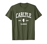 Carlyle Illinois IL Vintage Athletic Sports Design T-Shirt