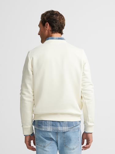 Silbon Para Hombre. 130109 Sudadera Minilogo Beige (M), Casual, AlgodóN - 7