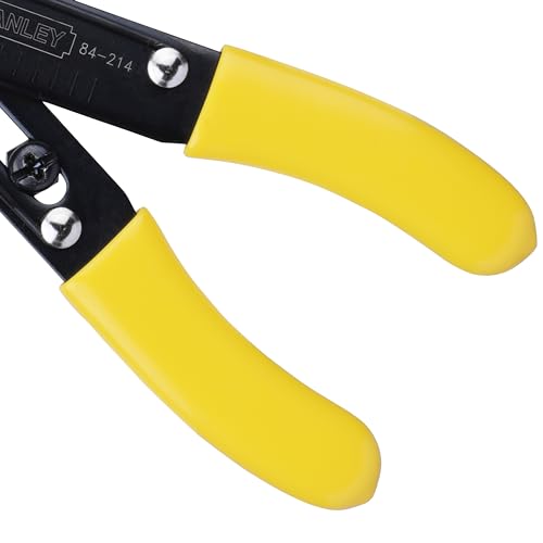 STANLEY 84-214-22 5.25'' 130 mm Wire Stripper Ideal for Cutting, Stripping Speaker Wires & Appliance Cords for Home, DIY & Professional Use, YELLOW & BLACK - Image 13 thumbnail