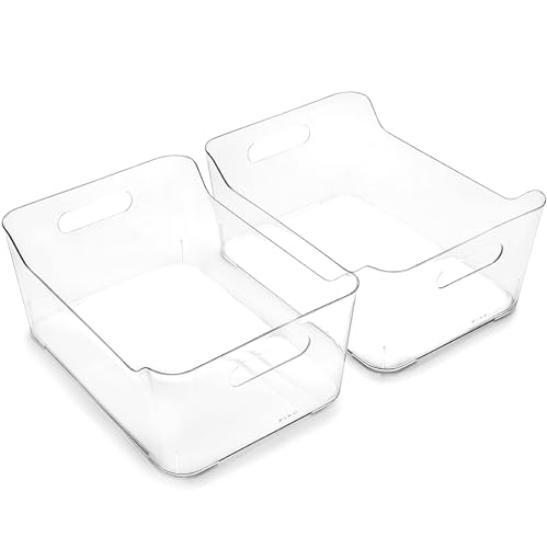 Image of Acrylic Storage Bins acrylic - 2 Pack, Clear