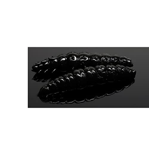 Libra Lures Larva 30 30mm 3cm Käse Schwarz 15 Stück Bienenmade zum auftreibenden Angeln Forellenangeln