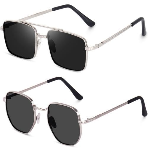 Sheomy Combo offer pack of Rectangle Retro Vintage Narrow Sunglasses Women and Men Small Narrow Square Sun Glasses UV Protection Glasses and combo offer pack of black candy - 5L-6075-6B9X