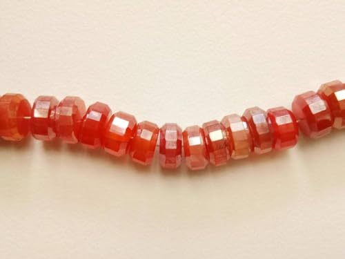Cornaline perlée à facettes 11mm pour création joaillerie haut de gamme - 5