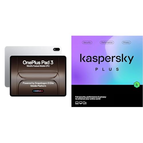 Image of OnePlus Pad 3 World's Fastest Snapdragon 8 Elite Processor, 13.2 inch 3.4k Screen, 144Hz Adaptive Refresh Rate, 8 Speakers + Kaspersky Plus 1 Device 1 Year (Physical Pack)
