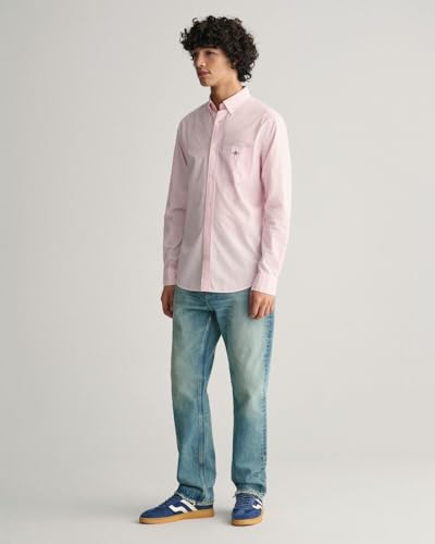 GANT Chemise Reg Poplin pour Homme, Rose Clair, XL