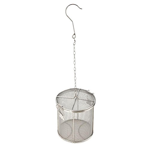 Lecxin Spice Filter, Stainless Steel Tea Ball Strainer Soup Seasonings Seperation Basket Spice Filter Household Accessory Soup Seperation(12 x 13cm)