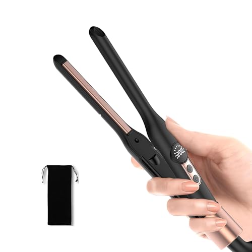 UMIGA Mini piastra per capelli 2 in 1, piccola piastra per capelli con tecnologia agli ioni e 4 impostazioni di temperatura – portatile per viaggi, ideale per capelli corti, frangia, barba e piccoli