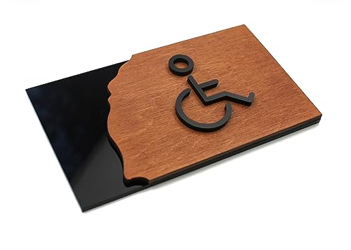 Panneau de porte Disabled Blue Badge Toilets pour l'accessibilité des bureaux