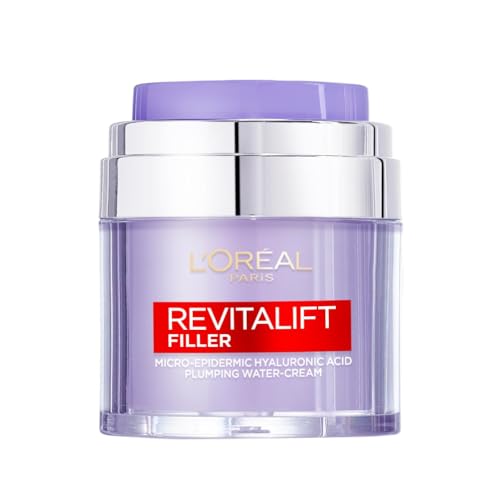 L'Oreal Paris Revitalift Filler Crema, Con Ácido Hialurónico Micro epidérmico, Antienvejecimiento, Para todo tipo de piel, 50ml