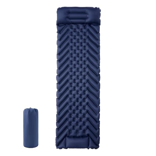 Sleeping-Pad-for-Camping-Inflatable-Camping-Mats-with-Pillow-and-Built-in-Foot-Pump-Self-Inflating-Compact-Ultralight-Air-Mattress-for-HikingTentOutdoorBackpackingTraveling