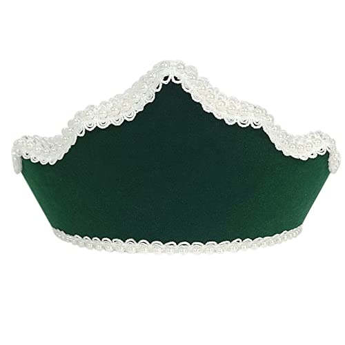 MYAYD The Other Boleyn Mary Anne Boleyn Hat Headpiece Tudor Elizabethan Headwear Coronet Headband cosplay accessories (Style 1, Dark Green)