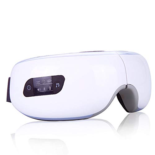 Preisvergleich Produktbild QHGao Kabelloses Augenmassagegerät Mit Pneumatischer Musikvibrations-Wärmekompressionsthe... Smart-Mode-EIN-Knopf-Bedienung, Stressabbau Und 180-Grad-Faltmassagegerät