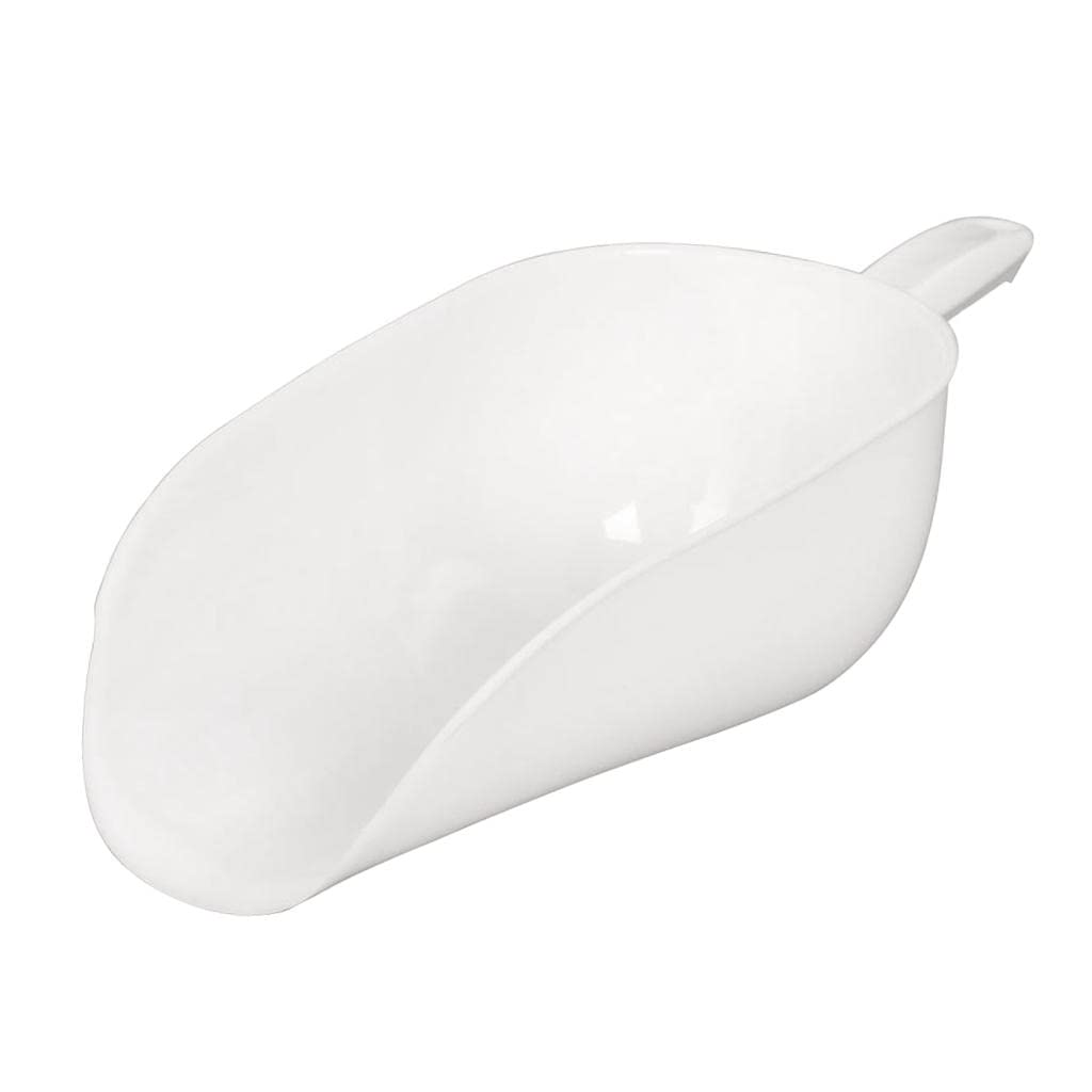 Cuchara de Comida de Plástico, Pala de Hielo de Plástico, Palas Paletas para Botes, Harina, Polvos, Alimentos Secos, Palomitas De Maíz, Granos De Café (Blanco,Como se describe)