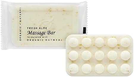 1-Shoppe All-in-Kit Diversified Hospitality Organic Oatmeal Massage Bar Soap, Travel Size Hotel Amenities, 1.75 oz (Case of 100)
