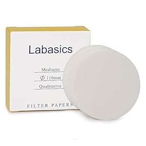 Labasics Qualitative Filter Paper Circles, 110 mm Diameter Cellulose Filter Paper with 15-20 Micron Particle Retention…