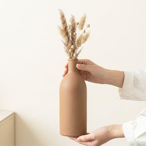 Juego de jarrones de cerámica ideal para renovar rincones vacíos con estilo boho neutral 4