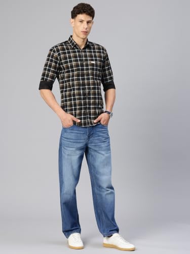 Image of Majestic Man Men's Pure Cotton Checkered Slim Fit Casual Shirt - Full Sleeve | Trendy & Comfortable