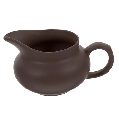 FELTECHELECTR Ceramic Milk Dispenser Vintage Juice Jug with Pointed Beak Design Lightweight Coffee Kettle for Restaurant Use for Sauces and Seasonings