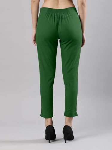Image of Femmora Comfortable Fit Solid Straight Pant, Breathable Cotton Fabric with Side Zip Button Closure, for Women, Pack of 1