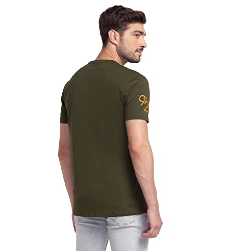 Image of Spykar Rifle Green Mens T-Shirts (Size: 2XL)-MKT-02BBFT-232-RIFLE Green