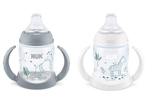 Image of NUK Learner Cup, 5oz, 2-Pack, Elephant/Zebra