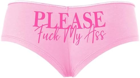 Knaughty Knickers Please Fuck My Ass Anal Slut Lover Pink Boyshort Panties With Adult Design