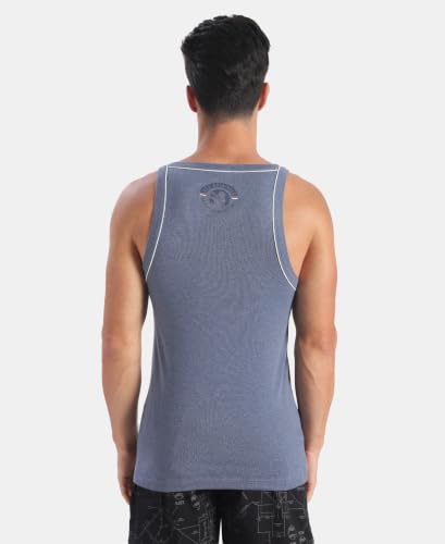 Image of Jockey US54 Men Super Combed Cotton Square Neck Gym Vest with Graphic Print