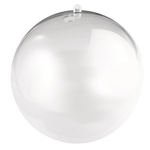 Rayher Boule de décoration à garnir, plastique transparent, 2 pces, Ø 18cm, 1 boule, à remplir, à suspendre, cadeau, Noël, pâques, anniversaire-3946337