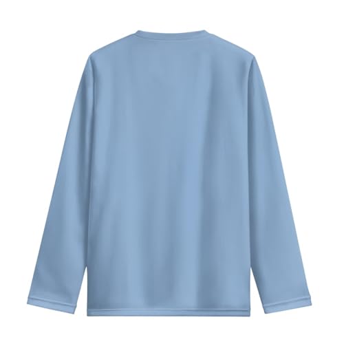 Boys Long Sleeve Shirts Soft Crewneck Long-Sleeve T-Shirts Basic Tees for Boy's Aged 3-16 Years3