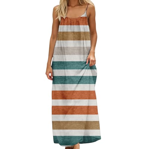 Image of HTHLVMD Backless Cami Dress Summer Dresses for Women 2026 Spaghetti Strap Dresses Womens Solid Color Backless Cami Dress